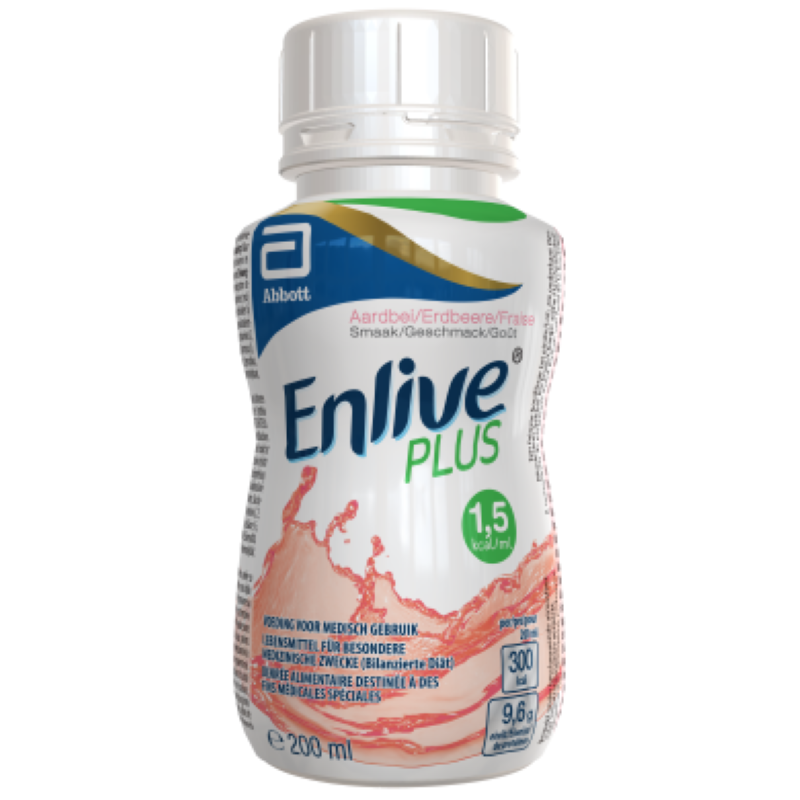 160-122-005_Enlive Plus Strawberry_OUS-A1_P590_200ml_RPB_OL_3D_F